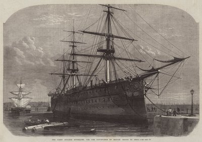 The Screw Steamer Euphrates, for the Conveyance of British Troops to India by Edwin Weedon